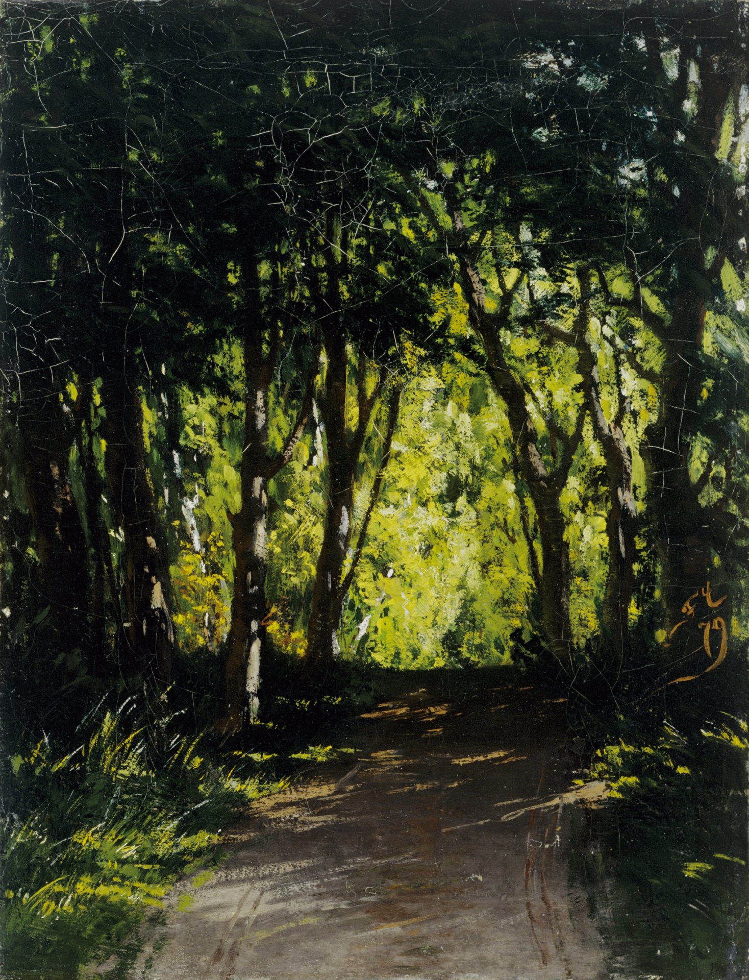 Målningen Skogsinteriör av Fanny Churberg